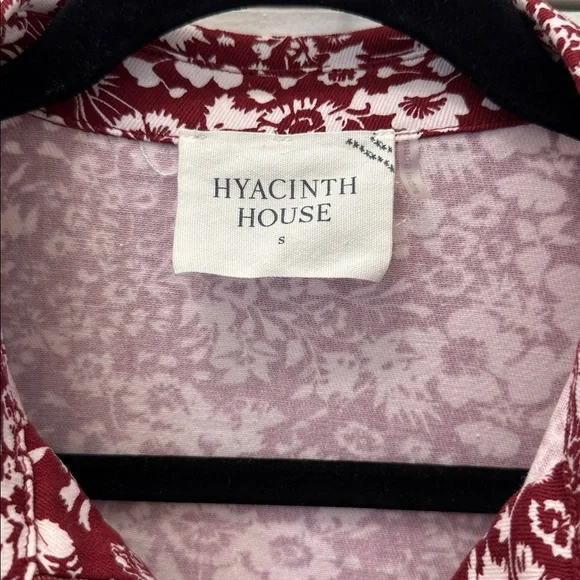 TUCKERNUCK HYACINTH HOUSE Maroon Floral Front Zip Begonia Mini Dress Sz. S EUC! - Picture 3 of 7